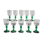  Preview image for 10pc Panel Cut Cordial Glasses with 
