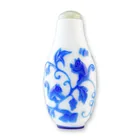  Preview image for Peking Glass Snuff Bottle, Blue Overlay 