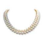  Preview image for 14K Yellow Gold Diamond Pearl Necklace 