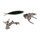  Preview image for 3pc Sterling Silver Animal Brooches 