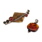  Preview image for 2pc Louis Booth Modernist Mixed-Metal 