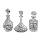  Preview image for 3pc Crystal Decanters with Stoppers 