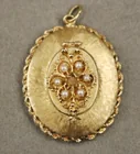  Preview image for 14K TEXTURED YELLOW GOLD AND SEED PEARL 