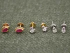  Preview image for THREE PAIRS 14K GOLD-MOUNTED PRECIOUS 