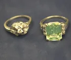  Preview image for TWO 14K WHITE GOLD AND GEMSTONE RINGS - 