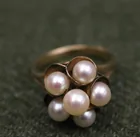  Preview image for YELLOW GOLD AND CULTURED PEARL CLUSTER 