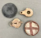  Preview image for GROUP OF TWO ANCIENT POTTERY OIL LAMPS 