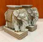  Preview image for PAIR OF CREAM COLOR GLAZED CERAMIC 
