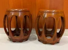  Preview image for PAIR CONTEMPORARY POLISHED WOOD OPENWORK 