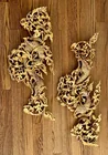  Preview image for PAIR OF THAI CARVED, GILT AND JEWELED 