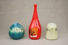  Preview image for THREE CONTEMPORARY ART GLASS VASES - . 