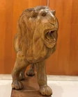  Preview image for LARGE CARVED WOODEN FIGURE OF ROARING 
