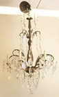  Preview image for BRASS AND CUT CRYSTAL CHANDELIER 