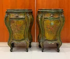  Preview image for PAIR VENETIAN HAND-PAINTED BOMBE CHESTS 