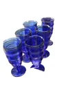  Preview image for Lot# 153 - 6 LE Smith Cobalt Parfait Gla 