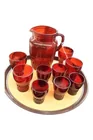  Preview image for Lot# 175 - Royal Ruby Red Pitcher & 9 cu 