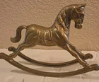  Preview image for SET OF 3 BRONZE & BRASS HORSES FI 