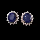  Preview image for 14K Sapphire and Diamond Earrings 