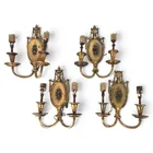  Preview image for Four Lion Electric Gilt-Brass Sconces 