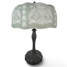  Preview image for American Art Nouveau Etched Glass Table 