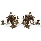  Preview image for Pair Brass Dragon Five-Light Candelabra 