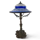  Preview image for Art Deco Cobalt Cut Glass Table Lamp 