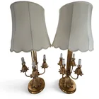  Preview image for Pair Italian Gilt Tole Candelabra Lamps 