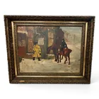  Preview image for Continental Winter Street Scene, Oil 