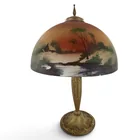  Preview image for Reverse-Painted Winter Landscape Lamp 