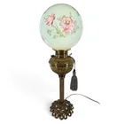  Preview image for Victorian Gilt-Metal Floral Parlor Lamp 