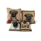  Preview image for Group of Four Pug Needlepoint Pillows 