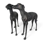  Preview image for Pair Large Patinated Metal Whippet 