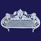  Preview image for White Painted Cast Iron Garden Bench 