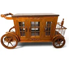  Preview image for Carved Wood Carriage-Form Bar Cart 
