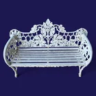 Preview image for White Painted Cast Iron Garden Bench 