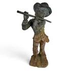  Preview image for Cast-Metal Flute-Playing Boy Figure 