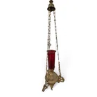  Preview image for Ruby Glass and Brass Sanctuary Lamp 