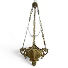  Preview image for Continental Figural Brass Oil Lamp 