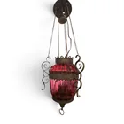 Preview image for Gothic Revival Ruby Glass Sanctuary Lamp 