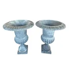  Preview image for Pair Cast Iron Neoclassical Garden Urns 