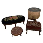 Preview image for Four Needlepoint-Upholstered Stools 