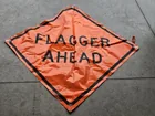  Preview image for Lot# 454 - Flagger Ahead Roll Up Sign 