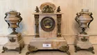  Preview image for 55. 3 piece marble clock set 