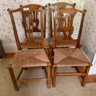  Preview image for 7. Assembled set 4 Country antq chairs 