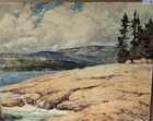  Preview image for 4. Maine Coast scene o/masonite 