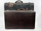  Preview image for Lot# 68 - PAIR OF ANTIQUE LEATHER SUITCA 