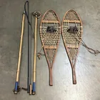  Preview image for Lot# 71 - ANTIQUE SNOWSHOES, POLES + 