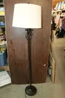  Preview image for Lot# 50 - Metal Floor Lamp with White Fa 