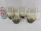  Preview image for Lot# 1035 - 4 Smoke Gray Glass Mugs with 