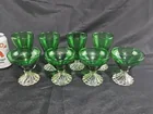  Preview image for Lot# 1043 - 8 Green Glasses with Clear P 